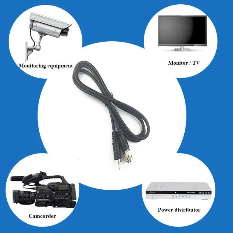 ESCAM 1M/3ft BNC Male to RCA Male Jack Coaxial Cable Connector Video Adapter for CCTV Camera system Camera Accessories Qme