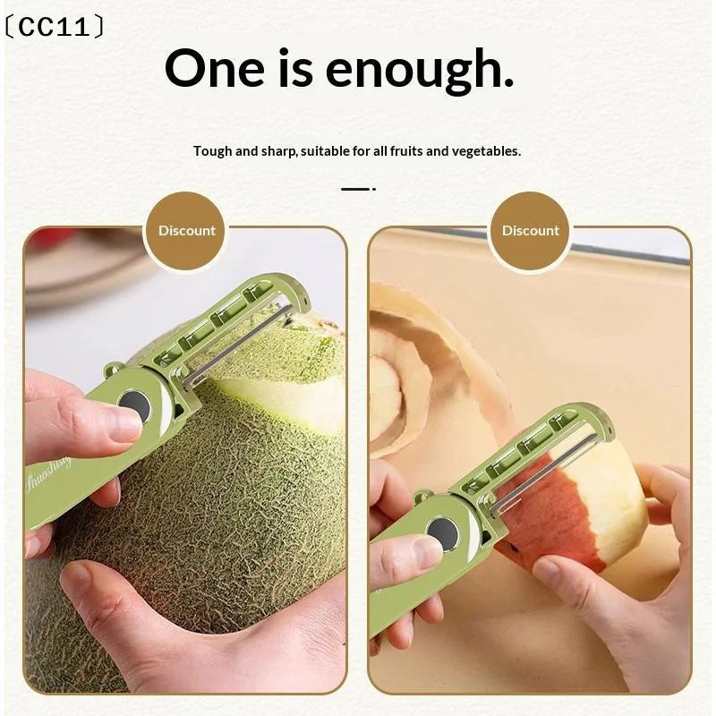 Foldable Fruit Vegetable Peeler Stainless Steel Blade Kitchen Camping Qme