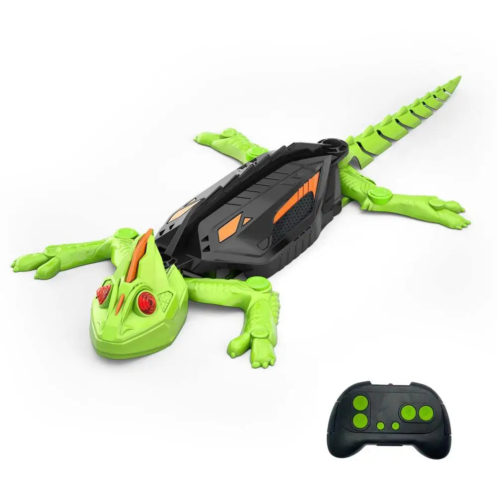 Realistic Biomimetic RC Wall Climbing Lizard Robot Toy, Remote Control Gecko that Climbs Glass & Smooth Walls Home Family Toy Qme A