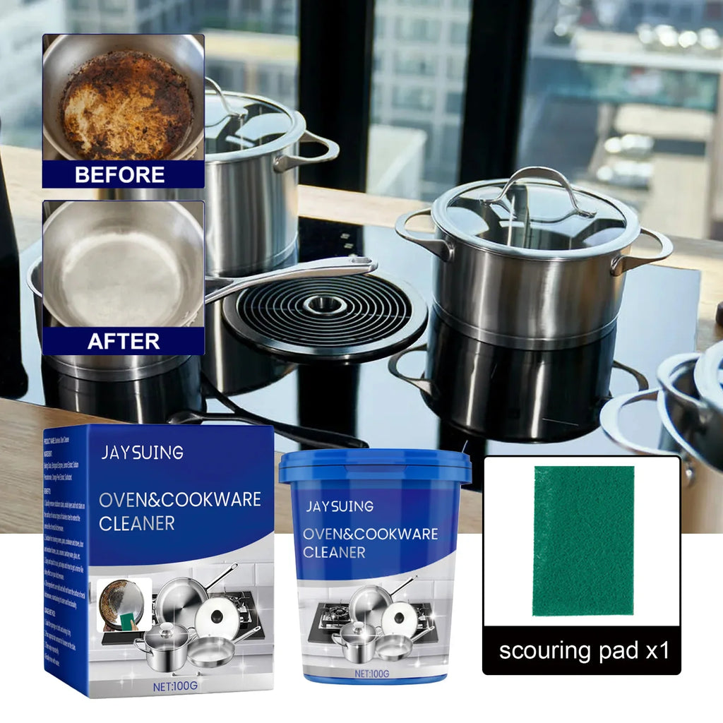 Cookware Cleaner Paste Powerful Pot Bottom Scale Cleaner Pan Rust Remover Cookware Dirt Washing Stainless Steel Cleaning Cream Qme