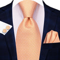 Hi-tie Men's Ties Solid Dot Striped Jacquard Necktie Accessories Qme N-3895