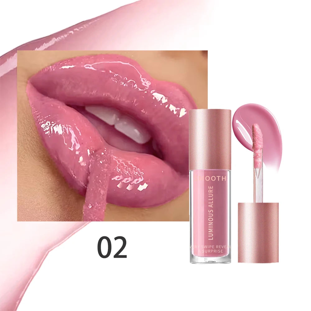 Glossy Lip Glaze 4 Colors Moisturizing Long-wear Gloss Pigment Qme 02