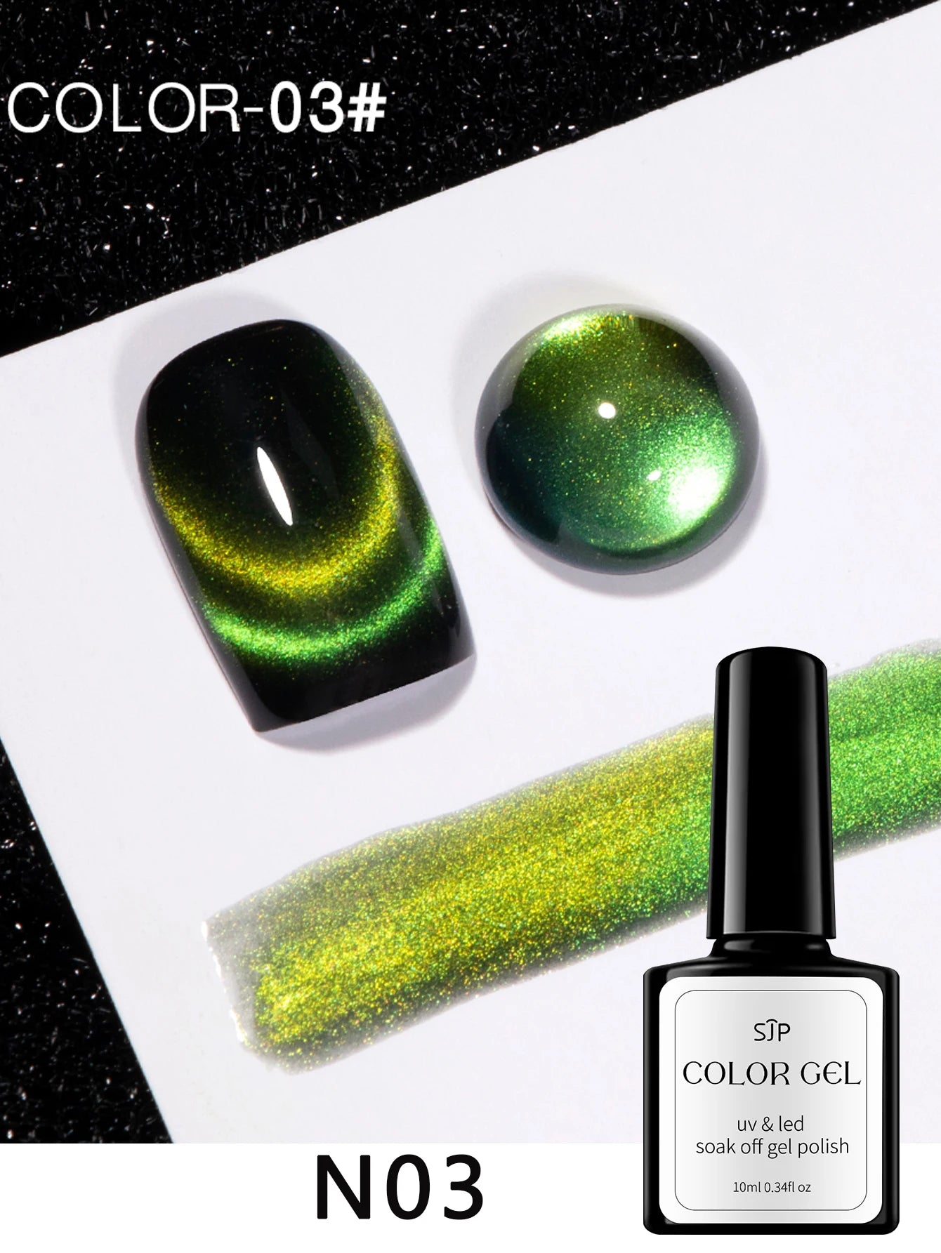 Popular Light Strip Cat Eye Magnetic Gel Nail Polish Optional Qme N03