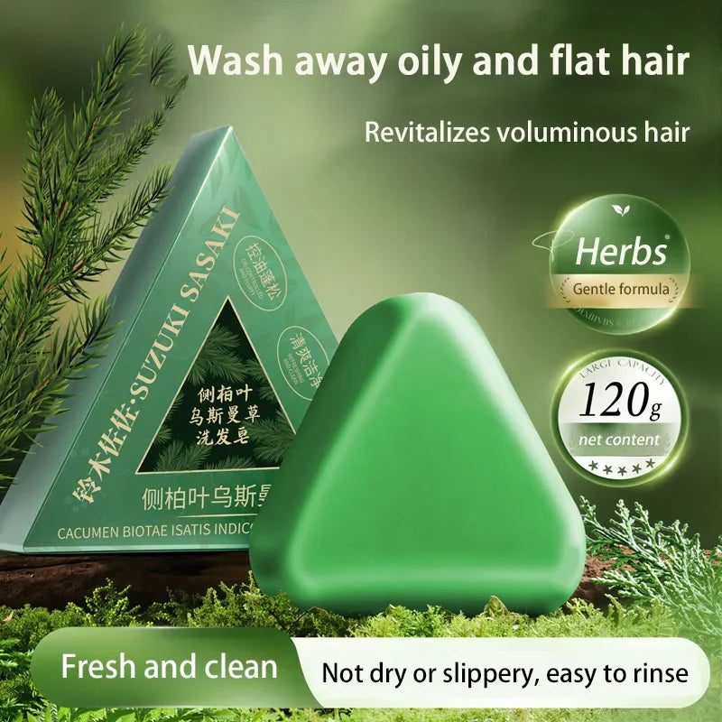 Orchidaceae Usman Grass Shampoo Handmade Solid Soap Hair Nourishing Hair Oil Control Refreshing Fluffy Soothing Hair Follicles Qme