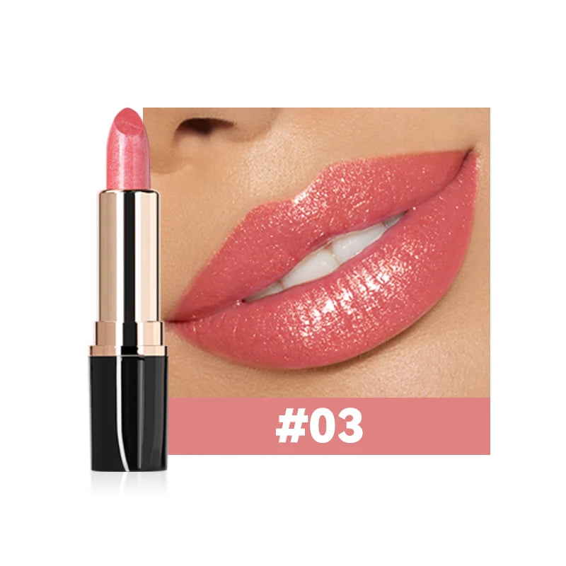 Waterproof Shiny Lipstick Long-lasting Retention Multiple Colors Qme 03
