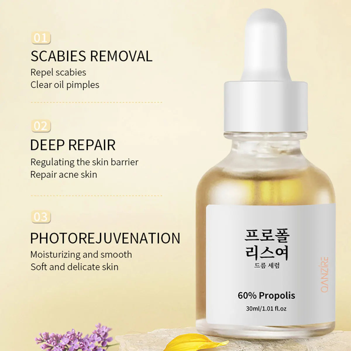 Propolis Salicylic Acid Acne Treatment Essence Pore Refining Qme