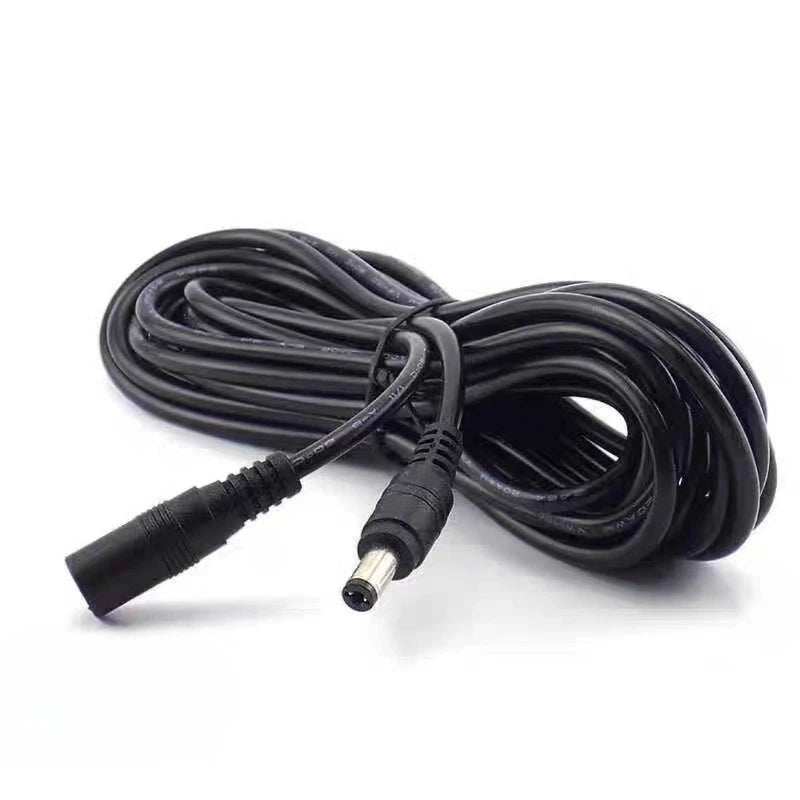 DC12V 2A Power Extension Cable 5.5x2.1mm for Projector Camera Router 0.5mm² Qme