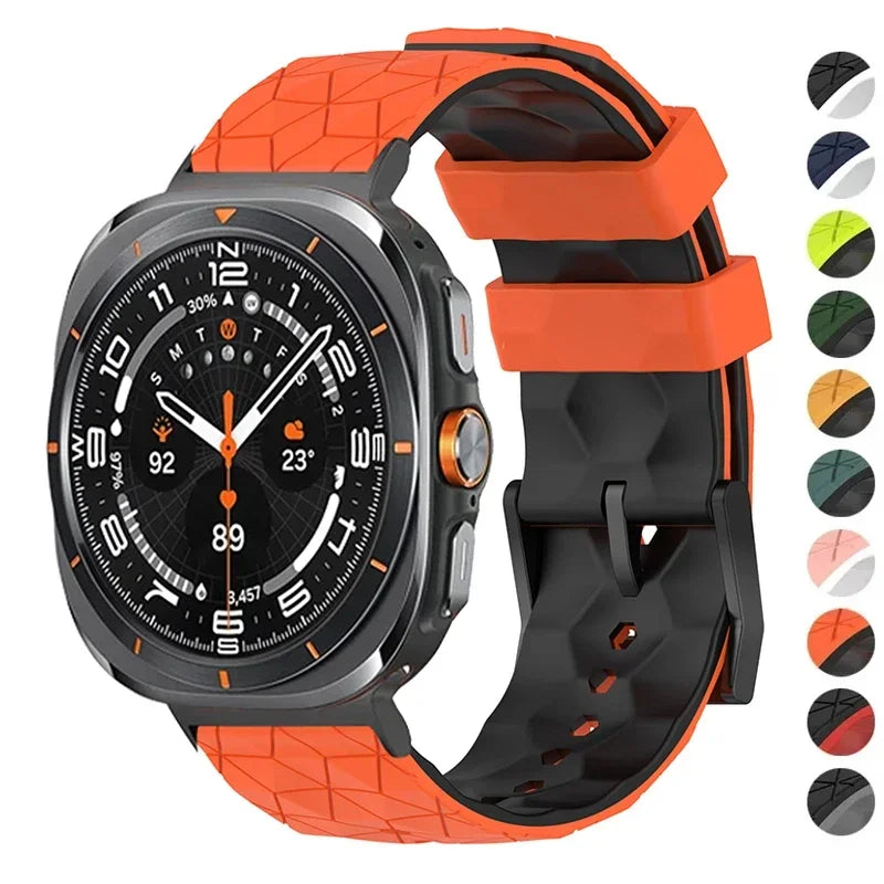 Sports Silicone Strap for Samsung Galaxy Watch 7 Ultra 47mm Soft Watchband Quick Fit Bracelet for Galaxy Watch 7 Ultra Wristband Qme