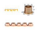 5Pcs Flanging Self-Lubricating Bearing Powder Metallurgy Oil Copper Bushing Guide Sleeve With Stepped Flange Hardware Qme 4x6x456