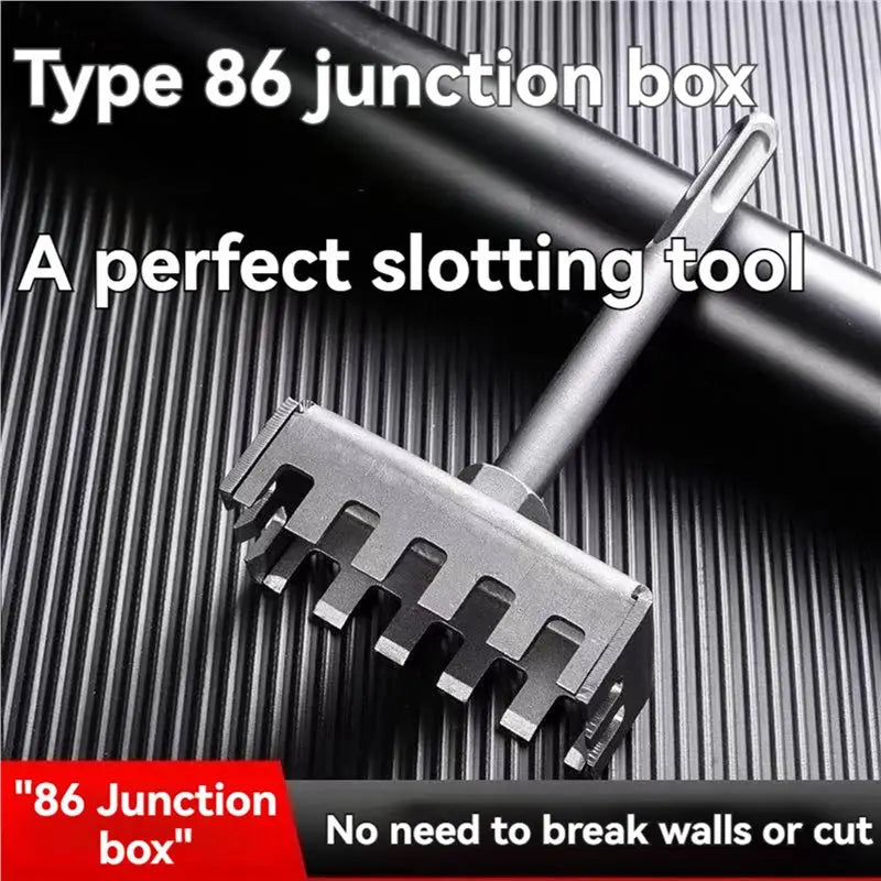 A02F-3X Square Hole Cutter For 86-Type Box Electric Hammer Hole Expansion Electrician Wall Socket Slotting Installation Qme