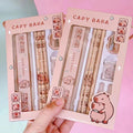 Kids 1 Capybara Cartoon Animals Pencil Ruler Eraser Sharpener Qme Default Title