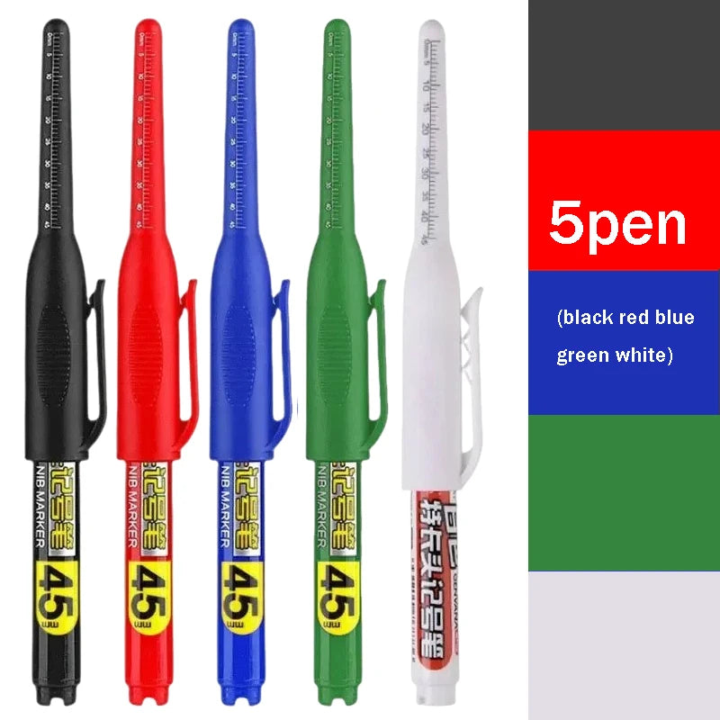 Black Blue White Ink Waterproof Deep Hole Marker Pens Long Nib Head