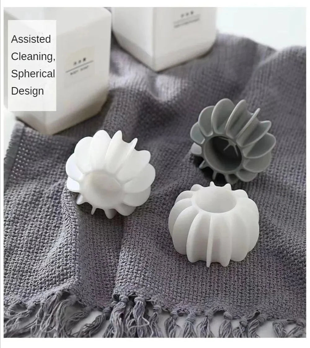 Silicone Laundry Ball Reusable Clothes Hair Cleaning Tool Pet Hair Remover Washing Machine Homeuse Cat Hair Catcher Laundry Ball Qme