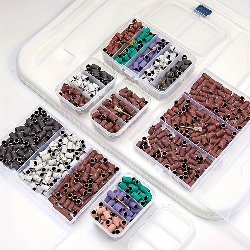 1set Nail Art Sanding Ring Nail Surface Dead Skin Remover Nail Sanding Ring Grinder Grinding Head Nail Art Tool Qme