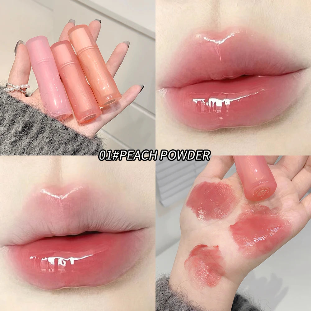 Gege Bear Light Mirror Water Gloss Lip Glaze Moisturizing Valentine's Qme GX1135-1