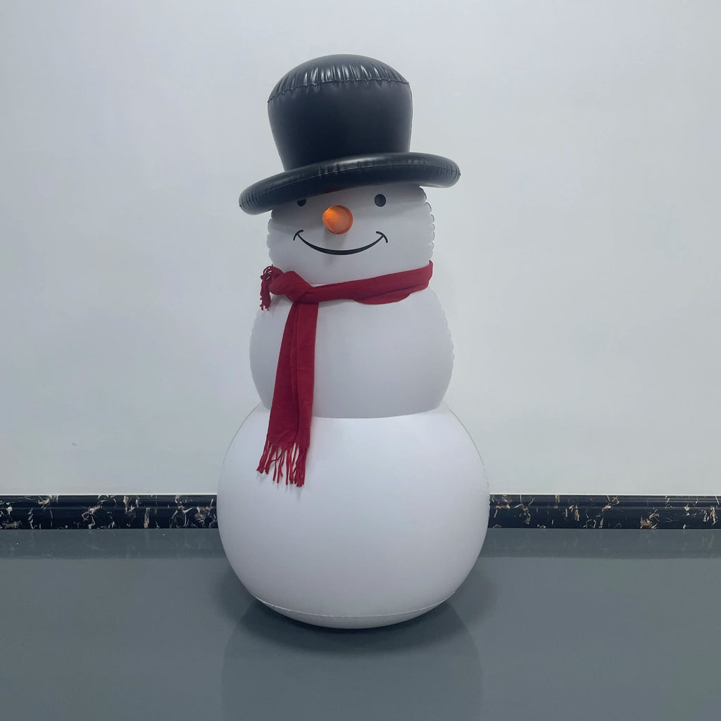 Inflatable PVC Glowing Snowman And Santa Claus Christmas Decorations Outdoor Yard Lighting Air-filled Sturdy Christmas Ornaments Qme 150cm
