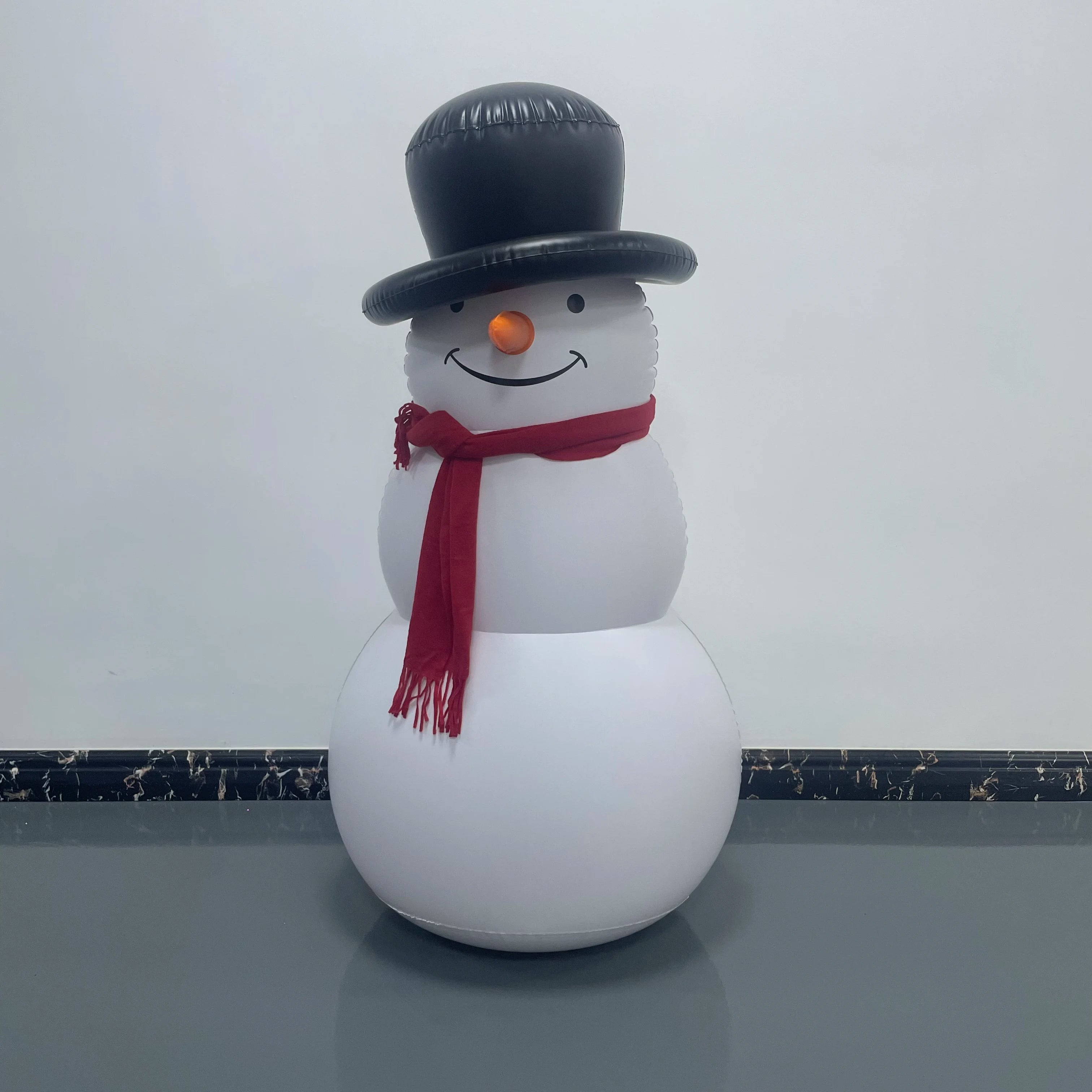 Inflatable PVC Glowing Snowman And Santa Claus Christmas Decorations Outdoor Yard Lighting Air-filled Sturdy Christmas Ornaments Qme 150cm