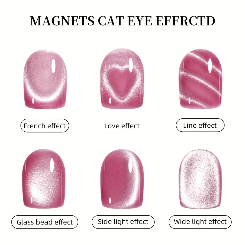 1 Nail Art Heart Snake Cat Eye Design Y2K Checkered Pattern Hearts Qme
