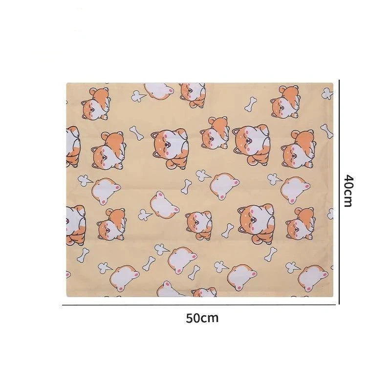 Reusable Pet Cooling Mat Waterproof Gel Pad Dogs Cats Summer Non Qme A5