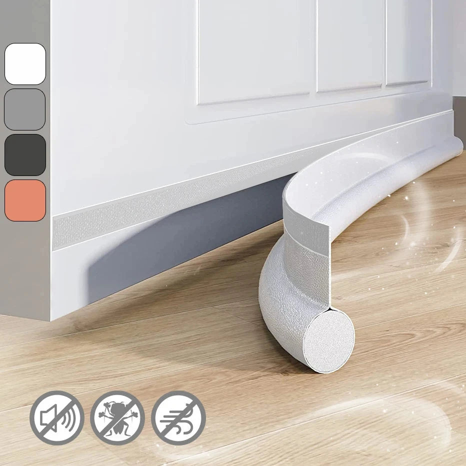 Adjustable Door Bottom Seal Strip Weatherstrip Under Door Draft Stopper Anti-Cold One Side Gap Blocker Foam Weather Strip Qme
