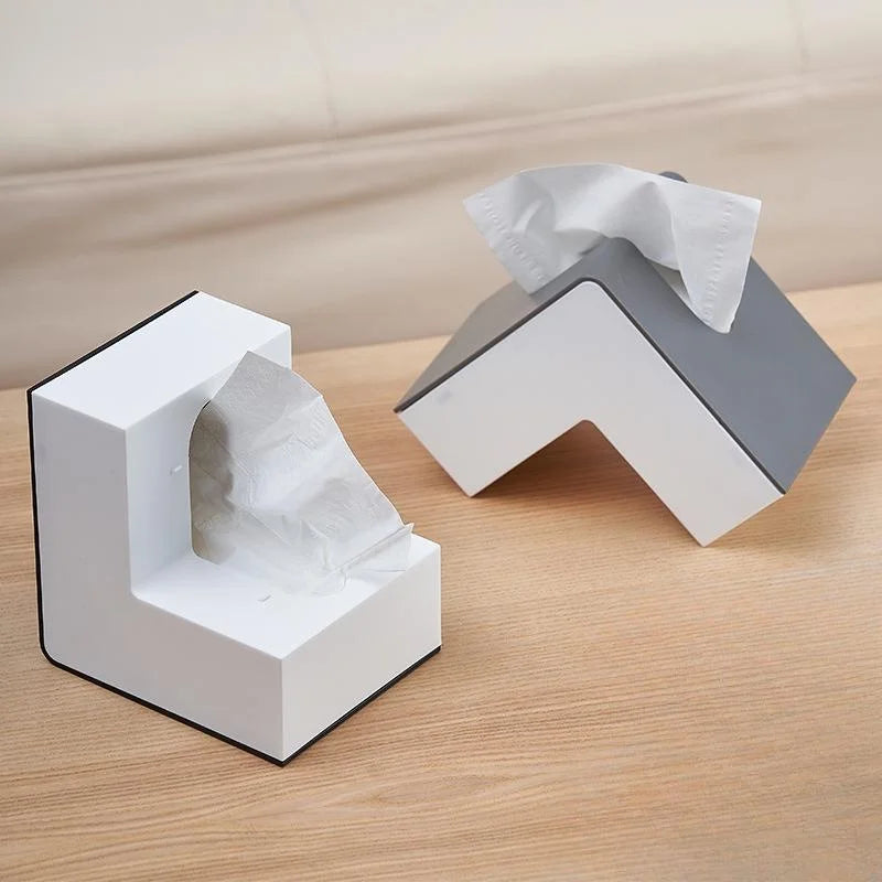 Creative L-shaped Drawn Tissue Box Living Room Simple Face Paper Qme