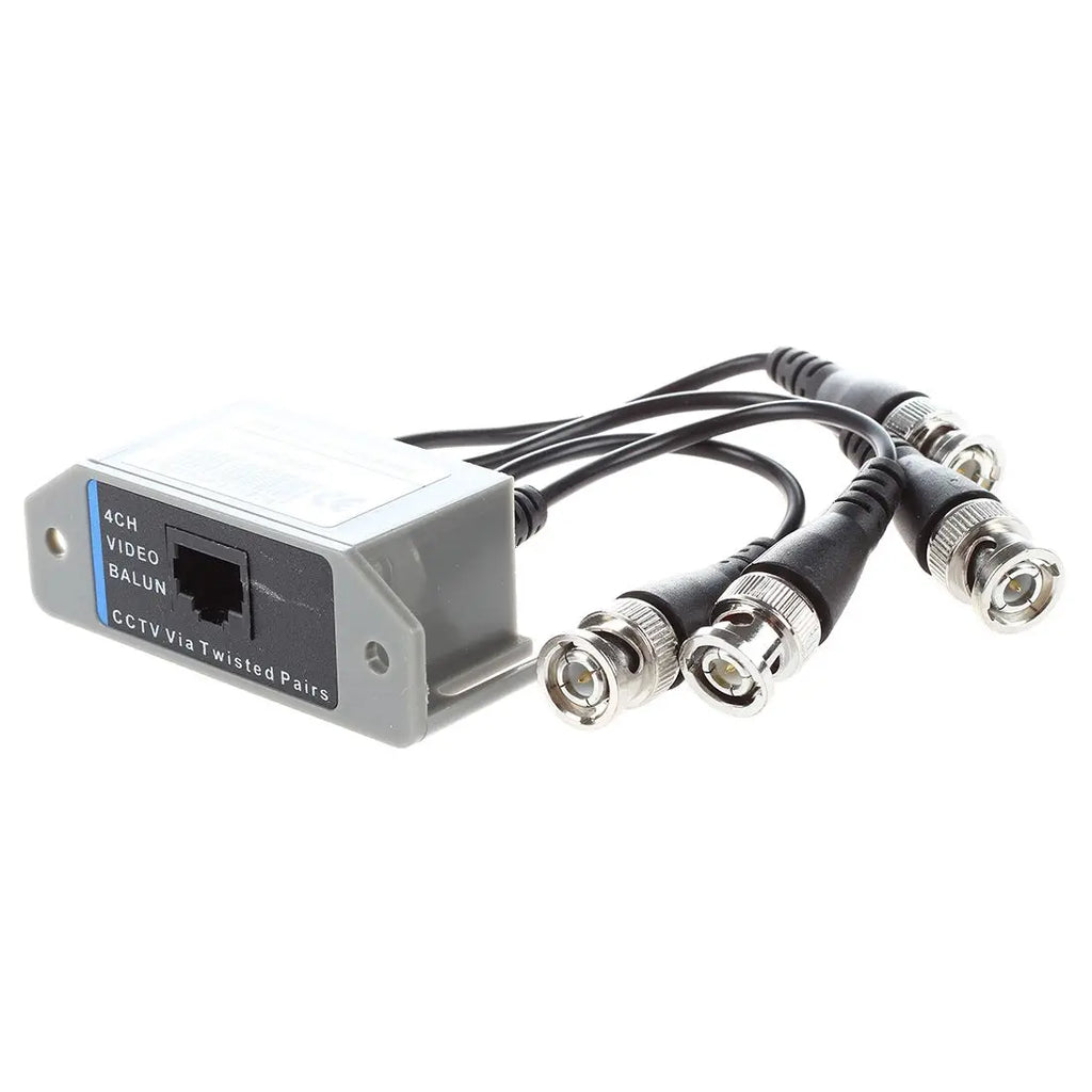 4-Channel Video Balun BNC UTP CAT5 Transmitter for CCTV/ Surveillance Camera Trend Qme