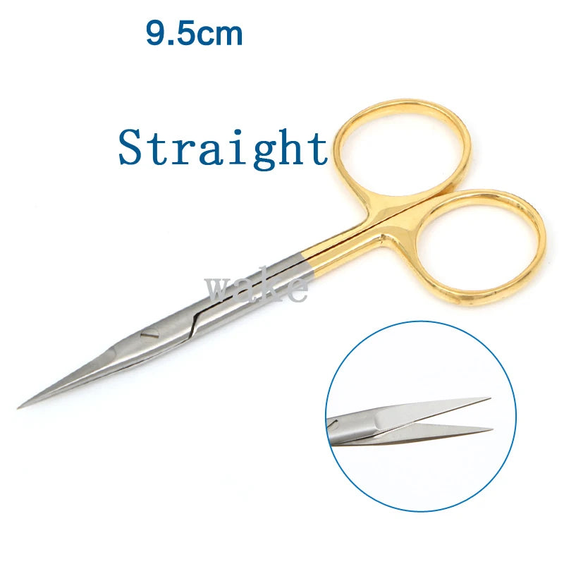 Dental Surgical Scissors Stainless Steel Needle Holder Plier Straight Qme straight tip