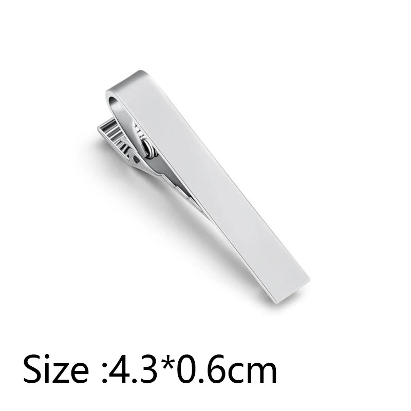 Tie Clip Men Metal Copper Simple Bar Clasp Practical Necktie Qme B1