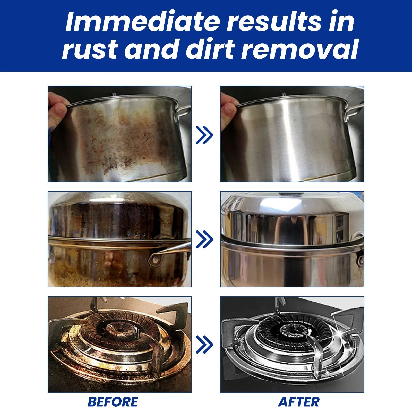 Cookware Cleaner Paste Powerful Pot Bottom Scale Cleaner Pan Rust Remover Cookware Dirt Washing Stainless Steel Cleaning Cream Qme