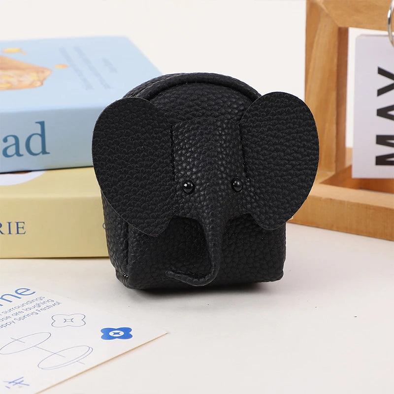 PU Leather Elephant Money Bag Women Coin Purse With Key Ring Multifunctional Zipper Storage Bags Key Case Qme style 14