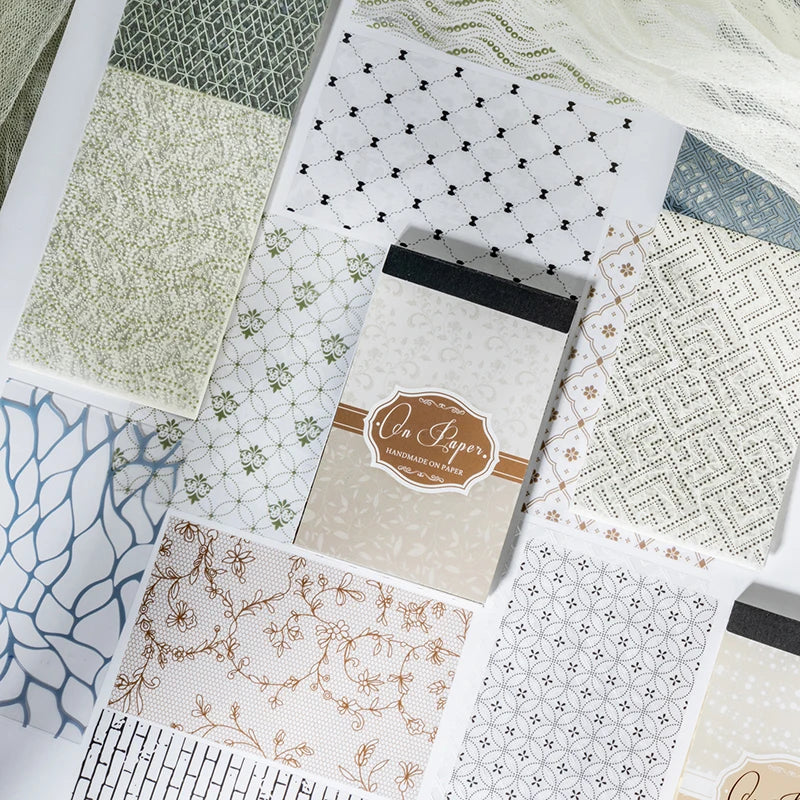 Textured Decor Paper Sticker Book Junk Journal Background Pages, Rich Texture, Multi-use for Scrapbooking Collage Qme