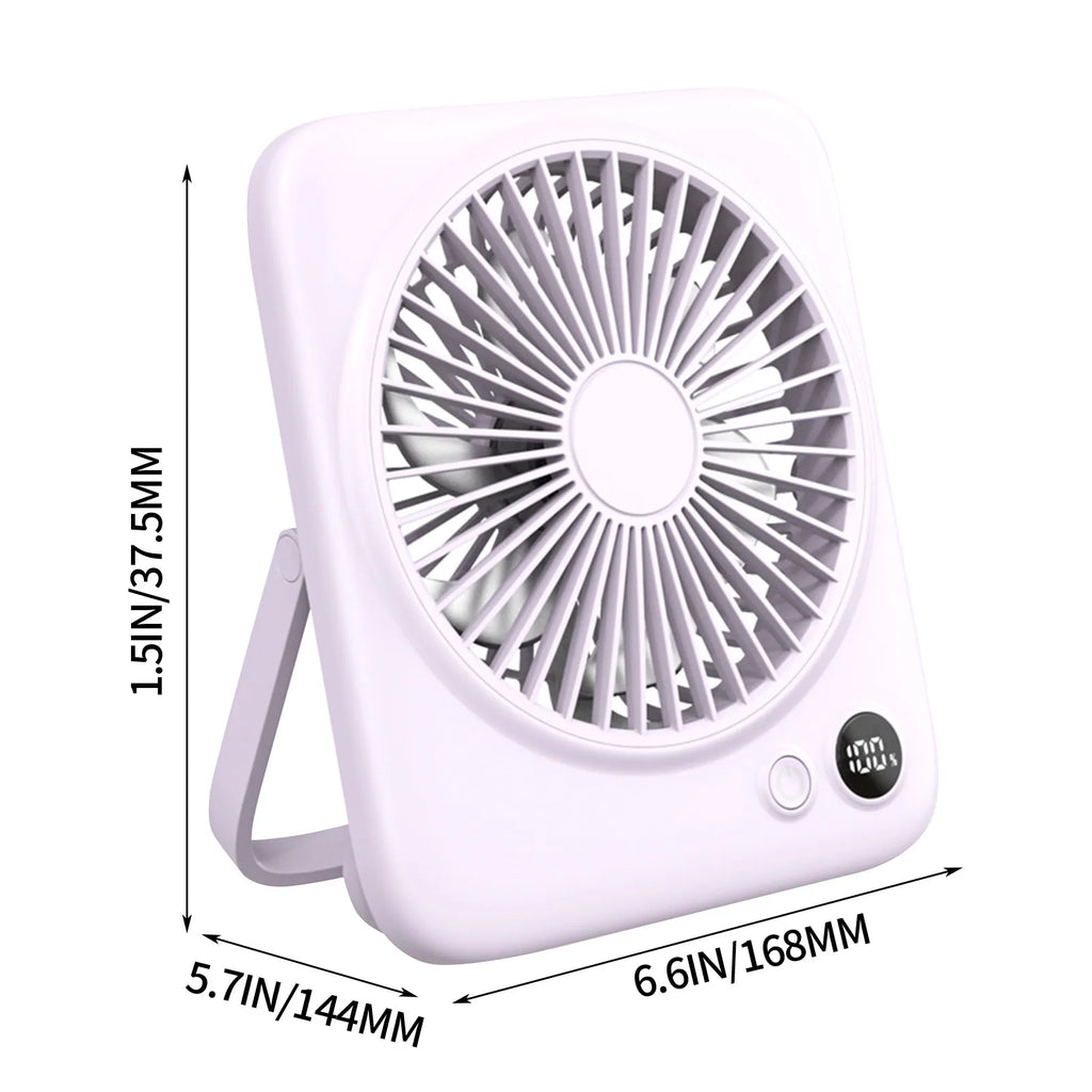 Protable Mini Fan Convenient Creative Small Fan Desk Fan Strong Wind Personal Fan for School Office Outdoor Use Qme