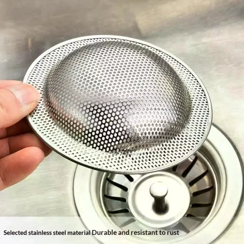Stainless Steel Sink Drain Strainers With Durable Fine Mesh Perfect For Catching Food Scraps Preventing Clogging Kitchen Tool Qme