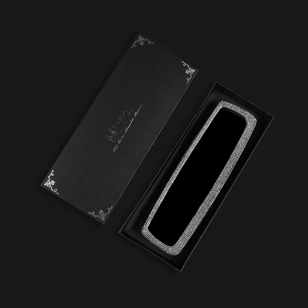 Shimmering water-drop diamond mirror car rearview mirror interior accessory rearview protection cover interior kit Qme