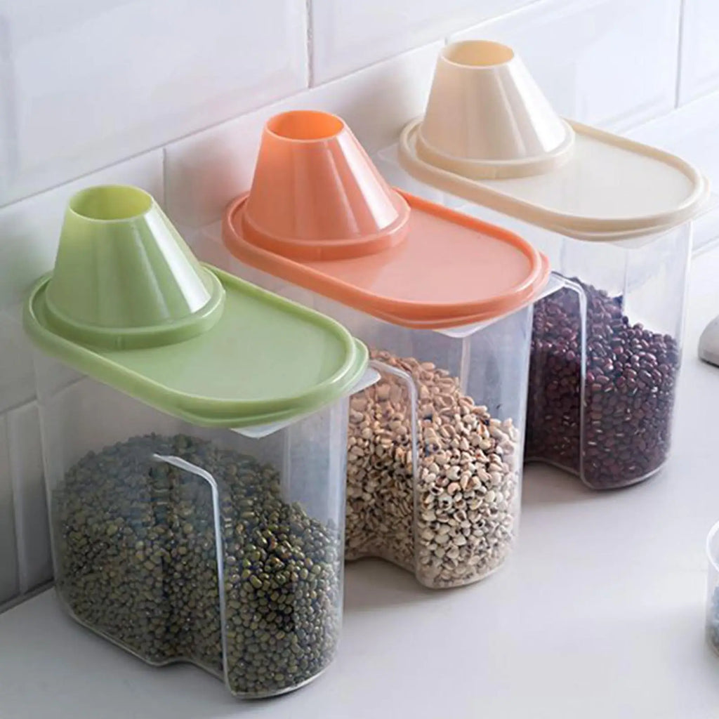 Canisters Sets Kitchen 4 Clear Airtight Supplies Rice Storage Qme