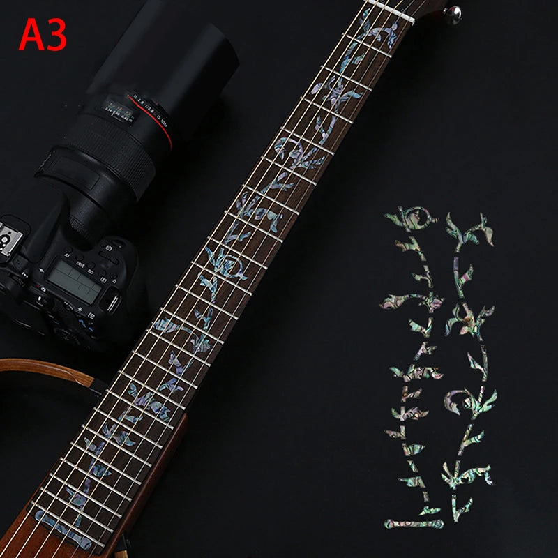 Guitar Fretboard Sticker Bass Decorative Cross Inlay Decals Stickers Qme A3