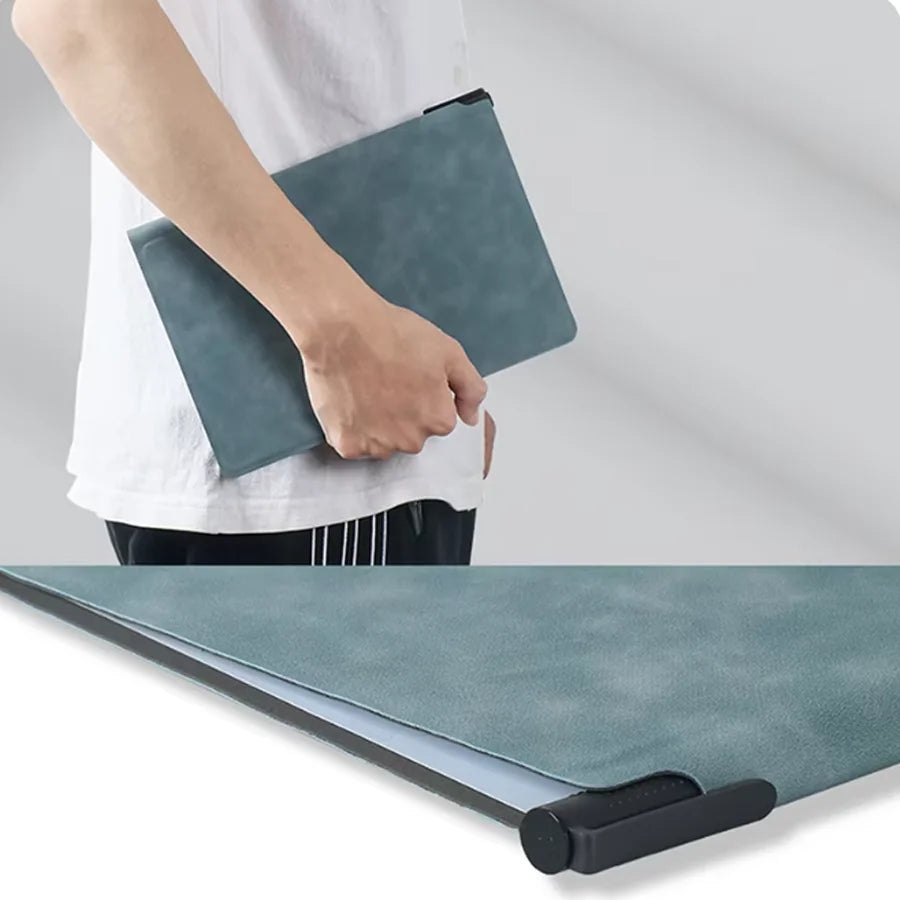 A5 Reusable Whiteboard Notebook Set with Whiteboard Pen Erasing Cloth Leather Memo Pad Weekly Planner Portable Stylish Office Qme