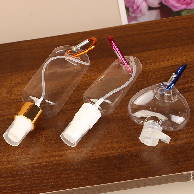 Travel Bottles Carabiner Hook Flip-cap Containers Lotion Perfume Qme