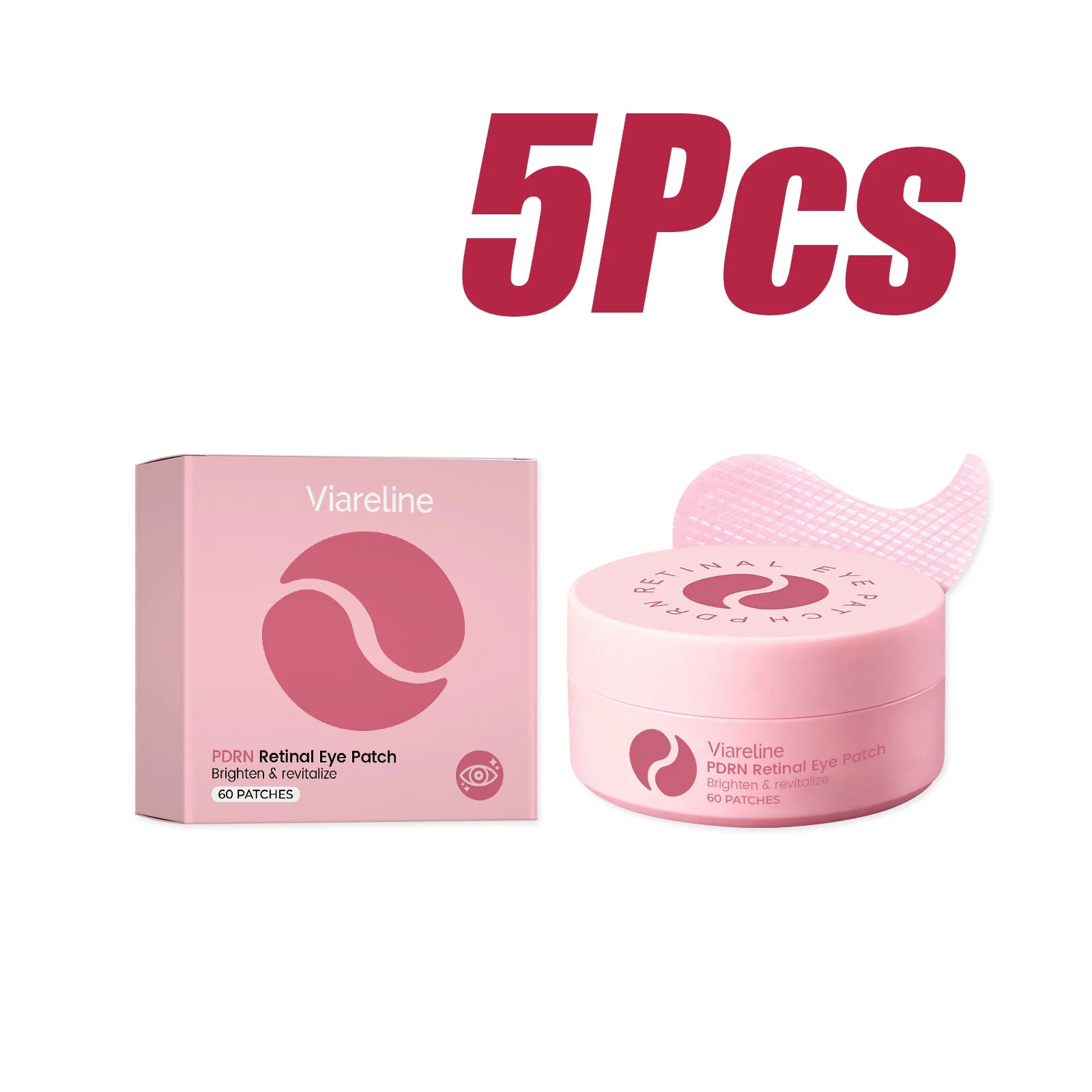 Brightening Revitalizing Eye Patch with Retinol Hydrogel Gel Eye Mask for Dark Circles Puffiness Hydrating Nourishing Under Eye Qme 5 x 60pcs Boxed