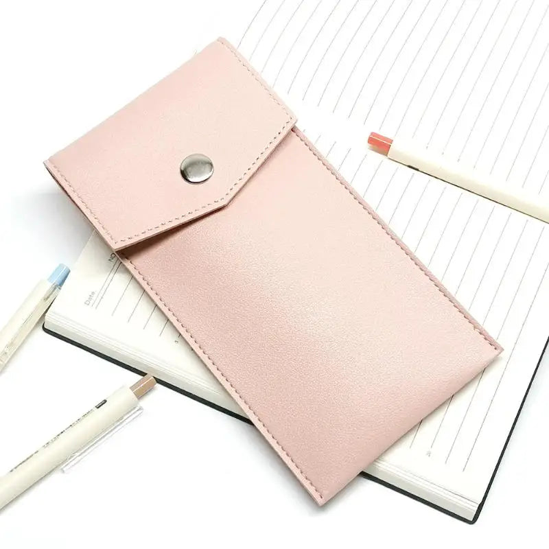 PU Leather Pencil Case Storage Bag Student Glasses Portable Qme A2