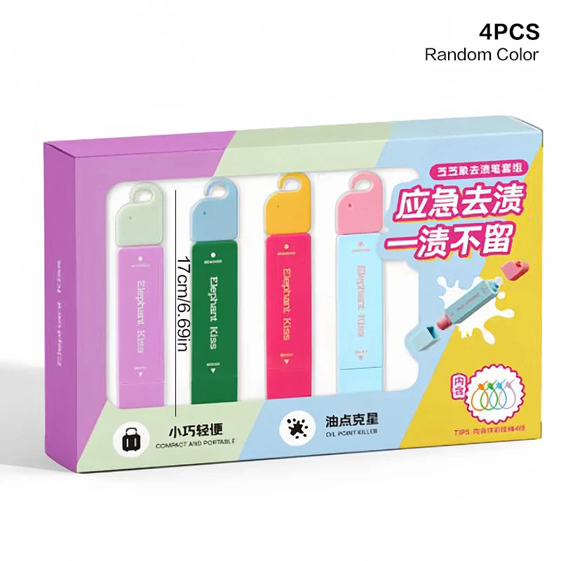 White Clothes Stain Remover Pen Household Powerful Degreasing Pen Portable Waterless Oil Stain Remover Pen For Emergency Use Qme G 4pcs