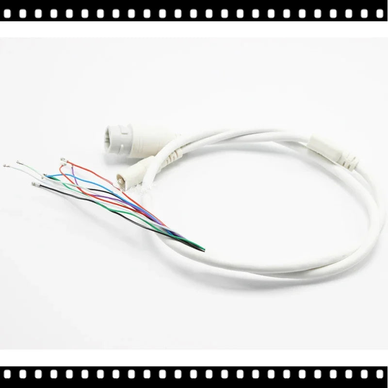 5pcs High Quality 9-Pin IP Camera Module Network Cable Pigtail 80cm 1/2/3/6 PoE RJ45 DC12V Power Supply 4In1 Waterproof Kit Qme