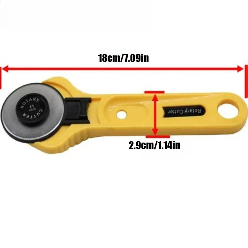 2PCS Rotary Cutter Set 28mm/45mm, Fabric Cutter for Sewing Quilting Leather Paper, DIY Craft Cutting Tool Qme
