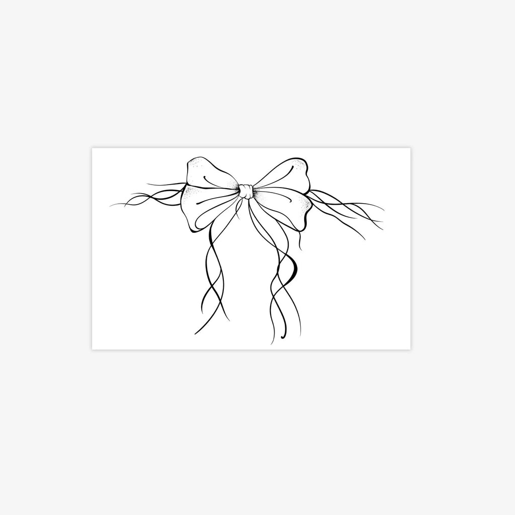 Black Grey Line Art Poppy Butterfly Tattoo Sticker, Temporary Tattoo Ins Style High-End Waterproof Long-Lasting Flower Small Pat Qme