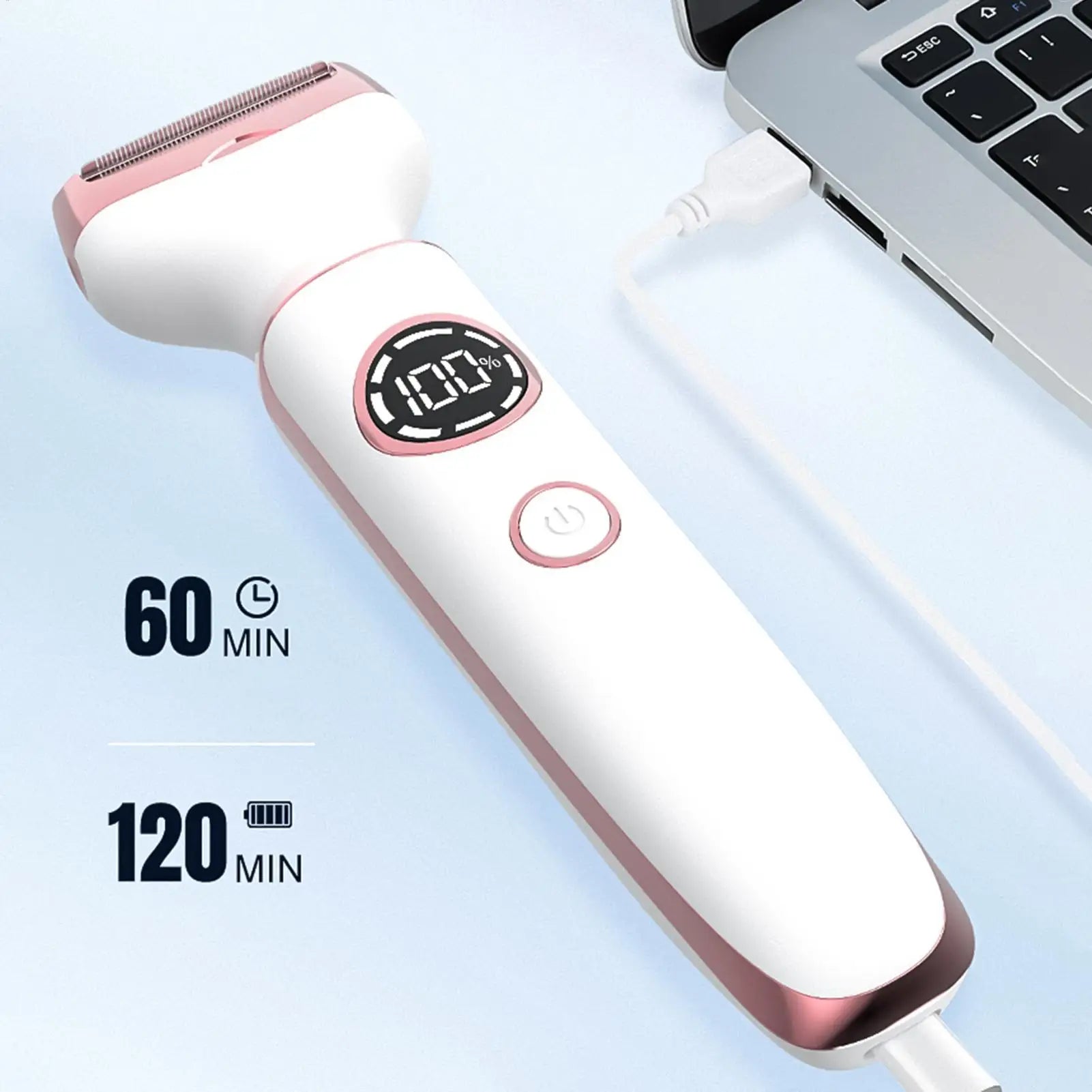 Ergonomic Handle Fast Charging Tool Body Hair Trimmer Painless Qme