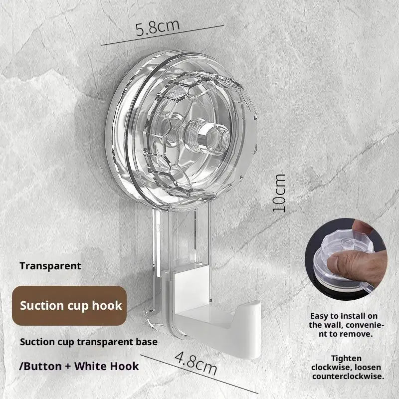 Kitchen Organizer Hook Powerful Suction Cup Hooks Traceless Heavy Qme Transparent