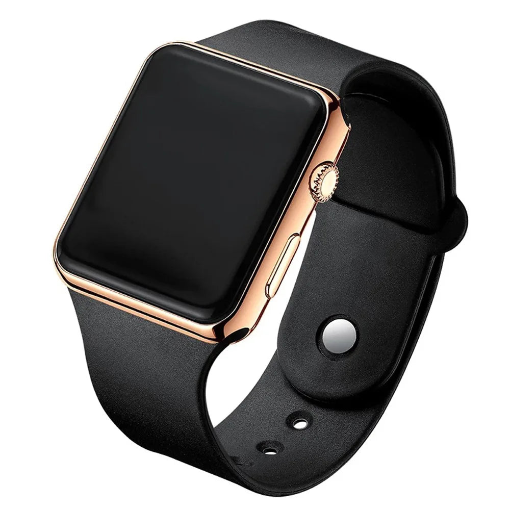 Men Sport LED Watches Men's Digital Watch Men Watch Silicone Electronic Watch Men Clock reloj hombre hodinky relogio masculino Qme black rose gold