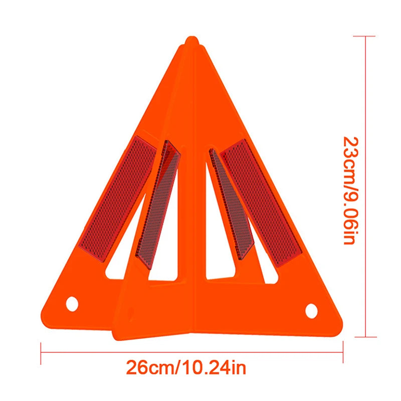 Portable Car Auto Reflective Traffic Warning Sign Triangle Foldable Qme onesize