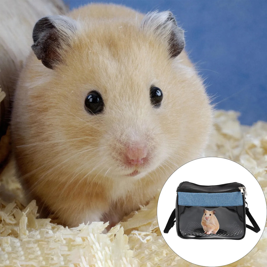 1Pcs Compact Lightweight Small Pet Carrier Bag Hedgehog Hamster Chinchilla Rabbit Squirrel Outdoor Adventure Sling Bag with Qme