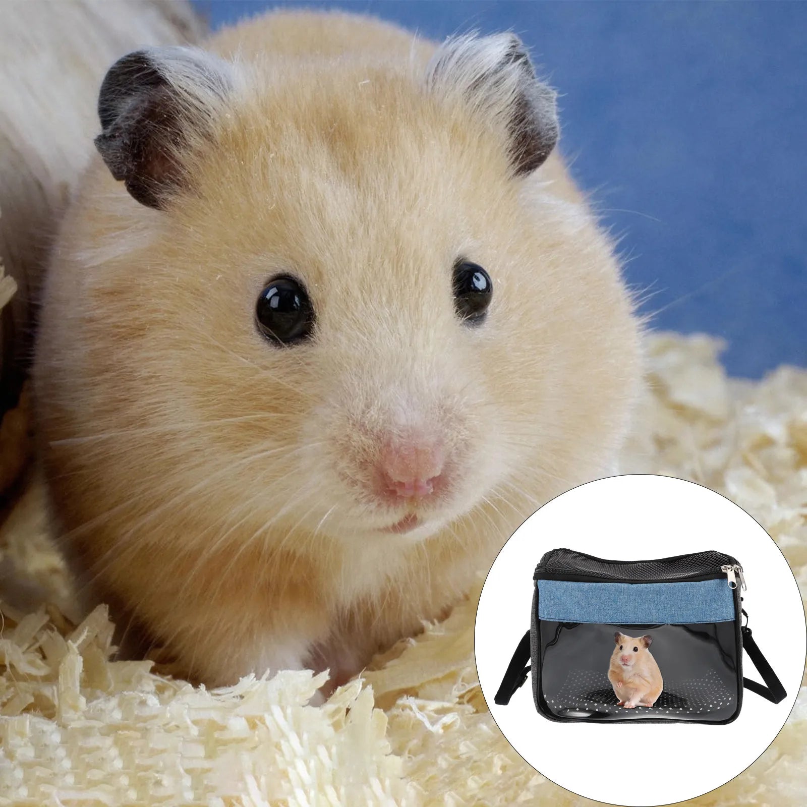 1Pcs Compact Lightweight Small Pet Carrier Bag Hedgehog Hamster Chinchilla Rabbit Squirrel Outdoor Adventure Sling Bag with Qme
